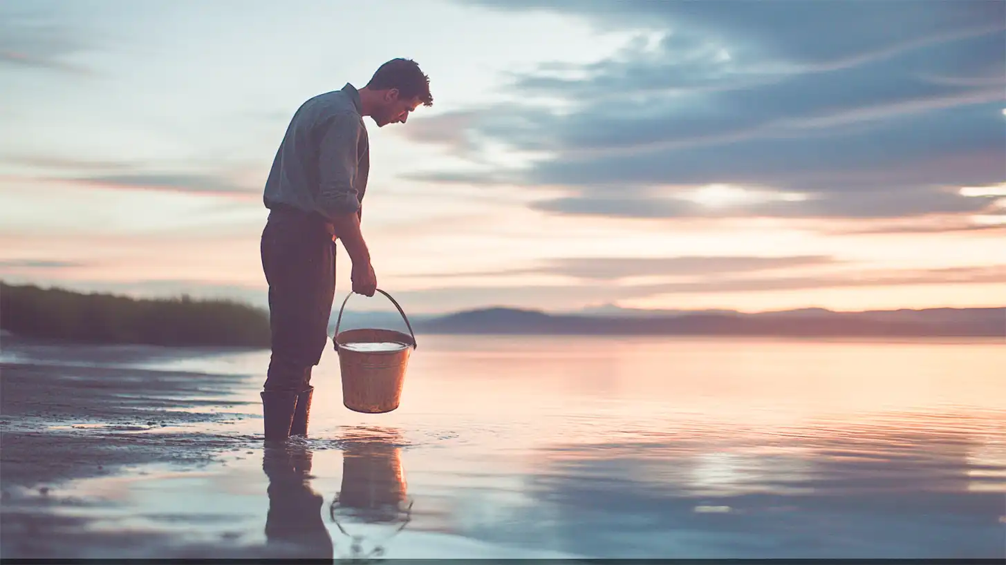 If you think we are running out of water in the atmosphere, imagine removing a full bucket from the sea. There wouldn't even be a hole in the water.